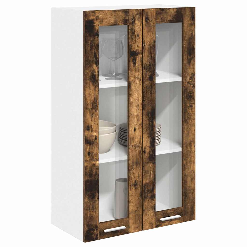 Dulap suspendat cu raft Riga Stejar fumuriu 60 x 31 x 100 cm — imaginea 4