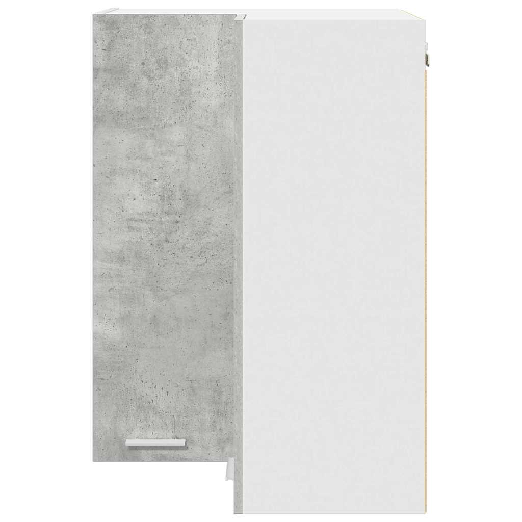 Dulap suspendat cu raft Riga Gri beton si Alb 57 x 57 x 80 cm — imaginea 7