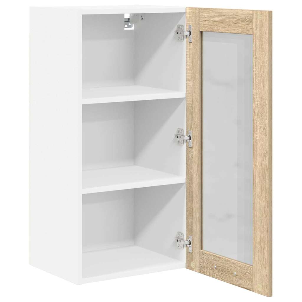 Dulap suspendat cu usa Riga 2 pcs Stejar Sonoma 40 x 31 x 80 cm — imaginea 6