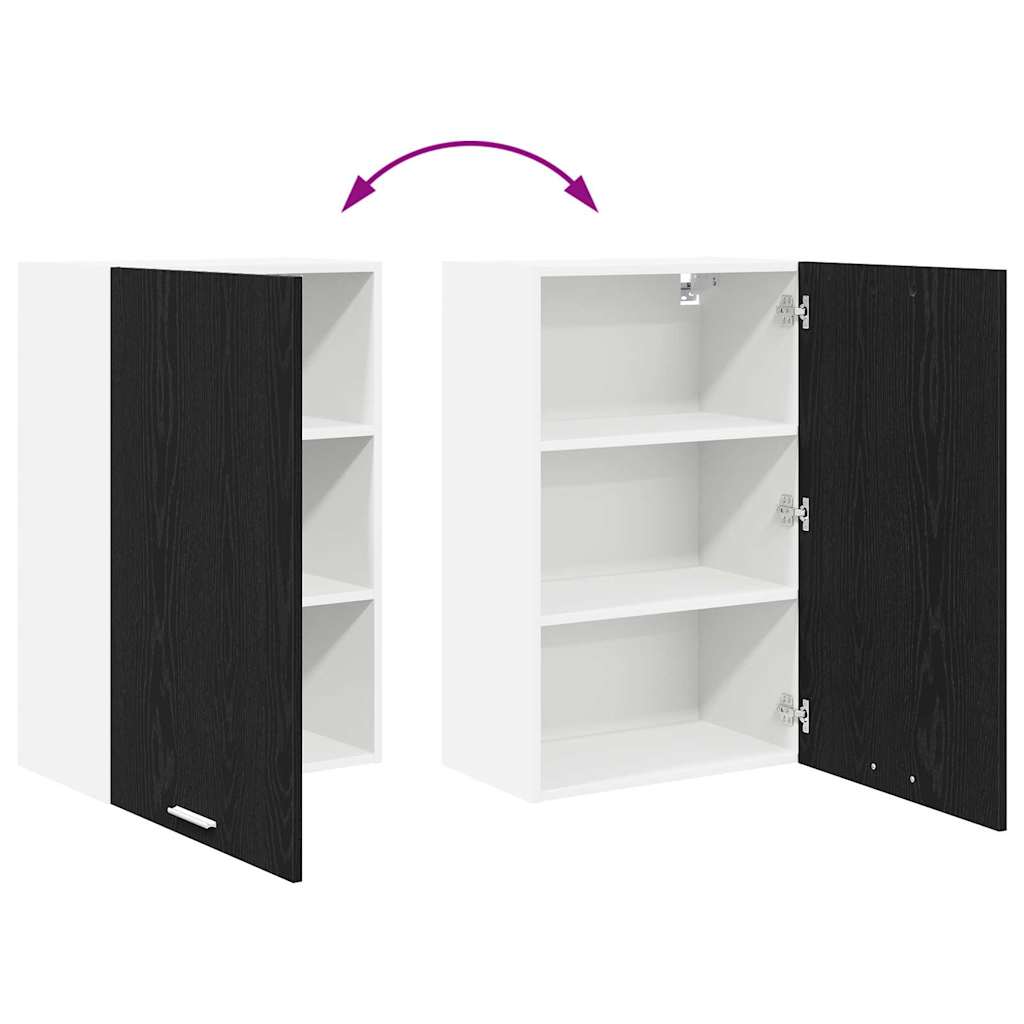 Dulap suspendat cu usa Riga Stejar negru si Alb 50 x 31 x 80 cm — imaginea 12