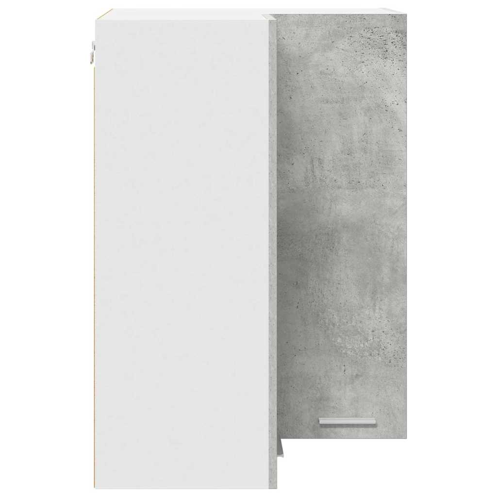 Dulap suspendat cu raft Riga Gri beton si Alb 57 x 57 x 80 cm — imaginea 8
