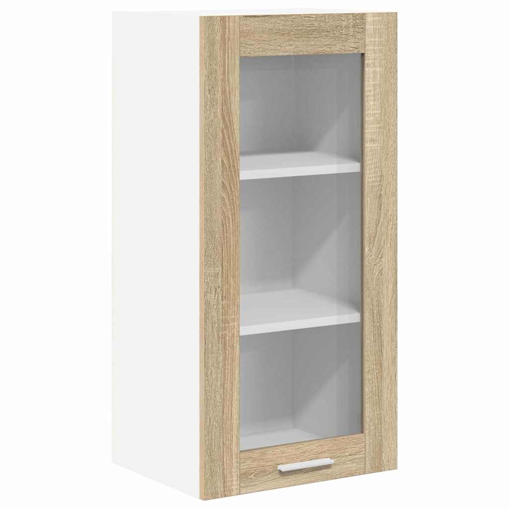 Dulap suspendat cu usa Riga 2 pcs Stejar Sonoma 40 x 31 x 80 cm — imaginea 7