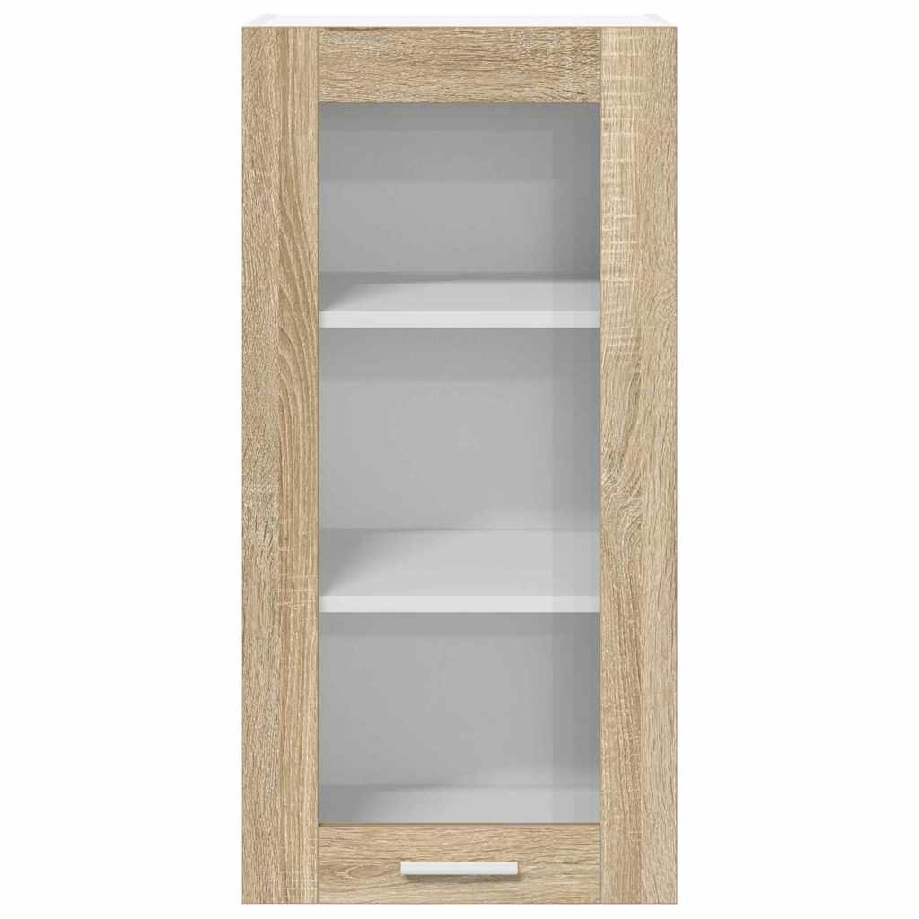 Dulap suspendat cu usa Riga 2 pcs Stejar Sonoma 40 x 31 x 80 cm — imaginea 8