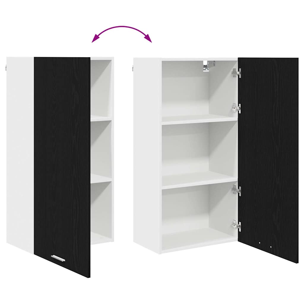 Dulap suspendat Riga Stejar negru si Alb 50 x 31 x 100 cm — imaginea 12