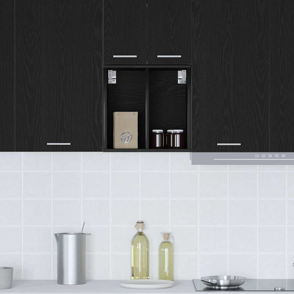 Dulap suspendat cu raft Riga Stejar Negru 40 x 29,5 x 40 cm — imaginea 5