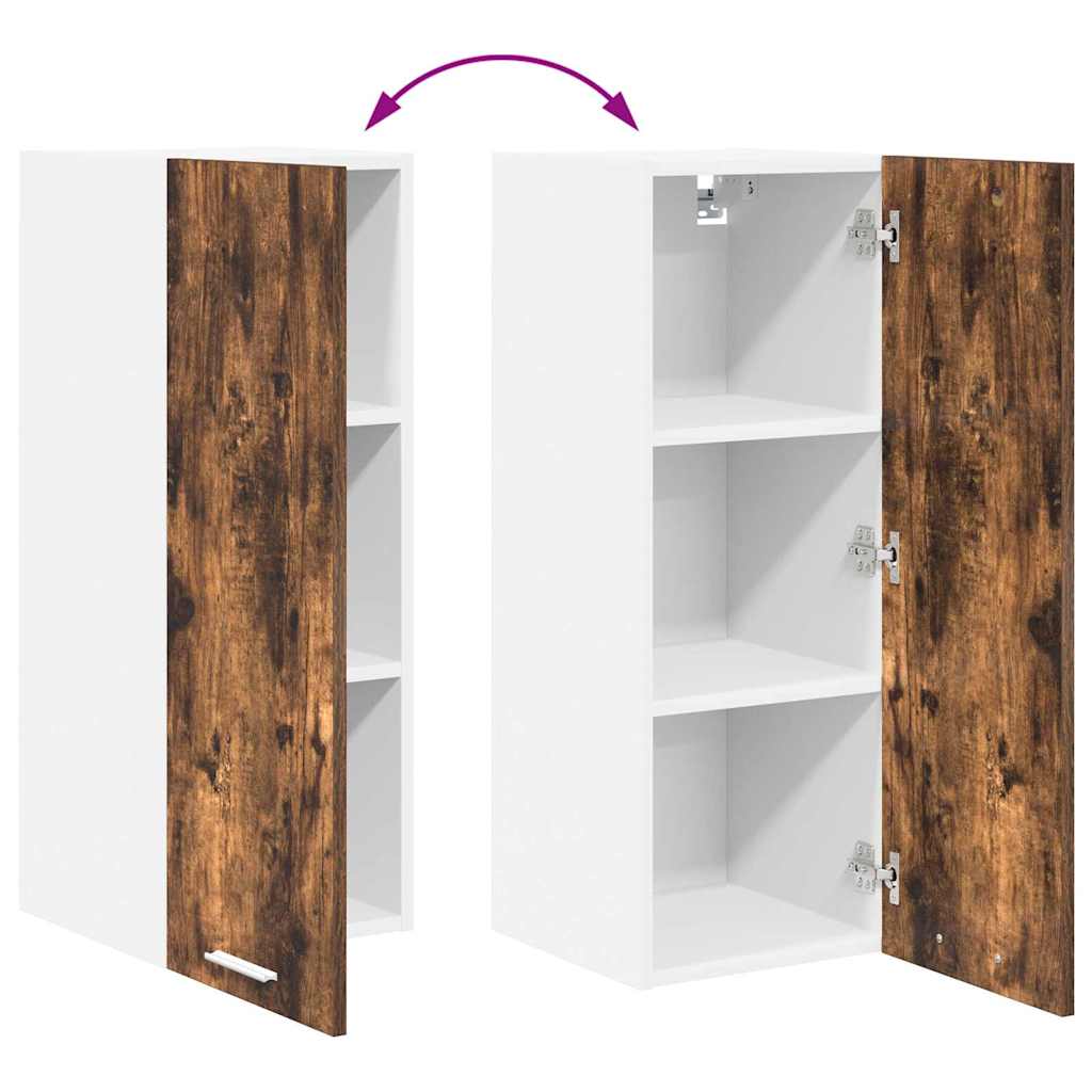 Dulap suspendat Riga 2 pcs Stejar afumat si alb 30 x 31 x 80 cm — imaginea 13
