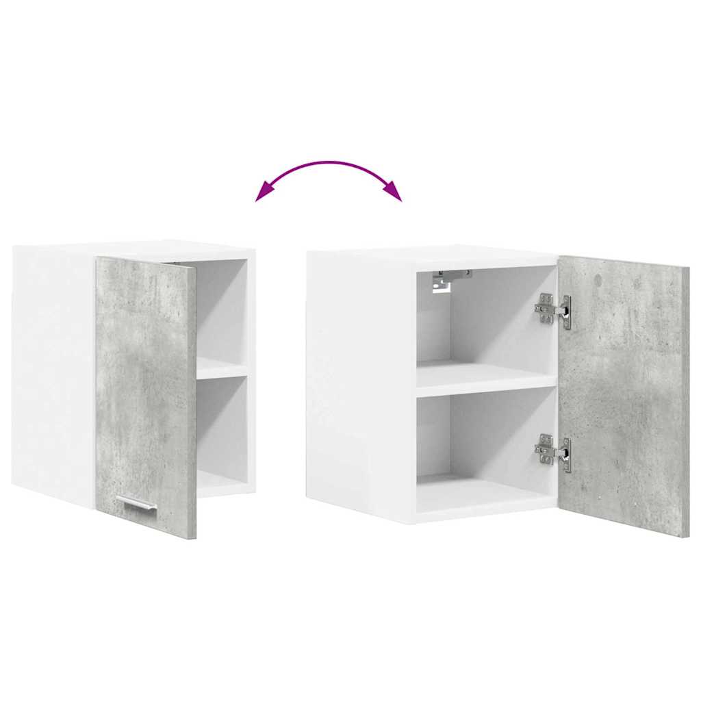 Dulap suspendat cu raft Riga Gri beton si Alb 30 x 31 x 40 cm — imaginea 12