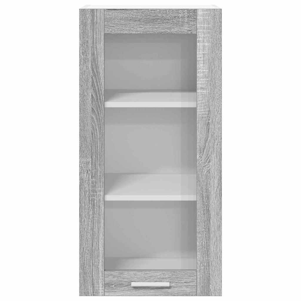 Dulap suspendat cu raft Riga 2 pcs Gri Sonoma 40 x 31 x 80 cm — imaginea 8