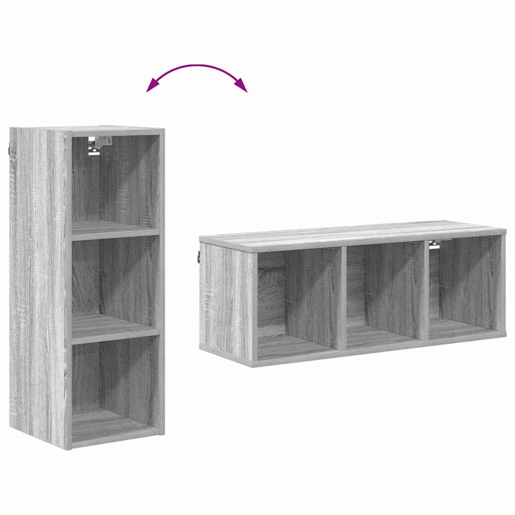 Dulap suspendat Riga Gri Sonoma 30 x 29,5 x 80 cm Lemn compozit — imaginea 11