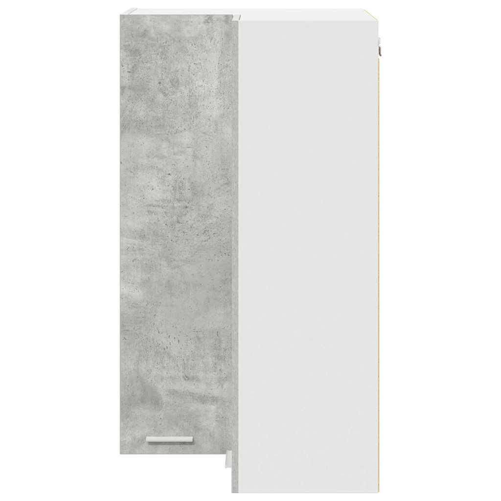 Dulap suspendat cu raft Riga Gri beton si Alb 57 x 57 x 100 cm — imaginea 7