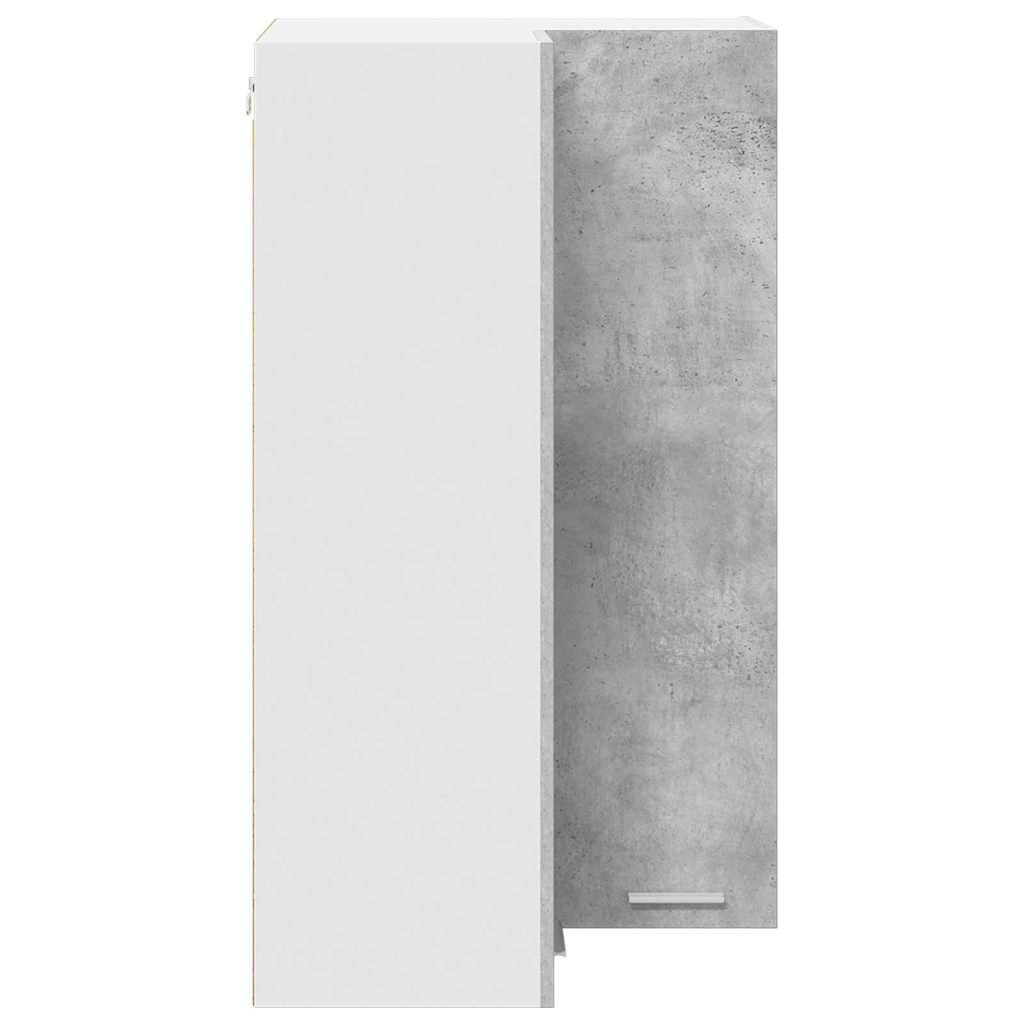 Dulap suspendat cu raft Riga Gri beton si Alb 57 x 57 x 100 cm — imaginea 8