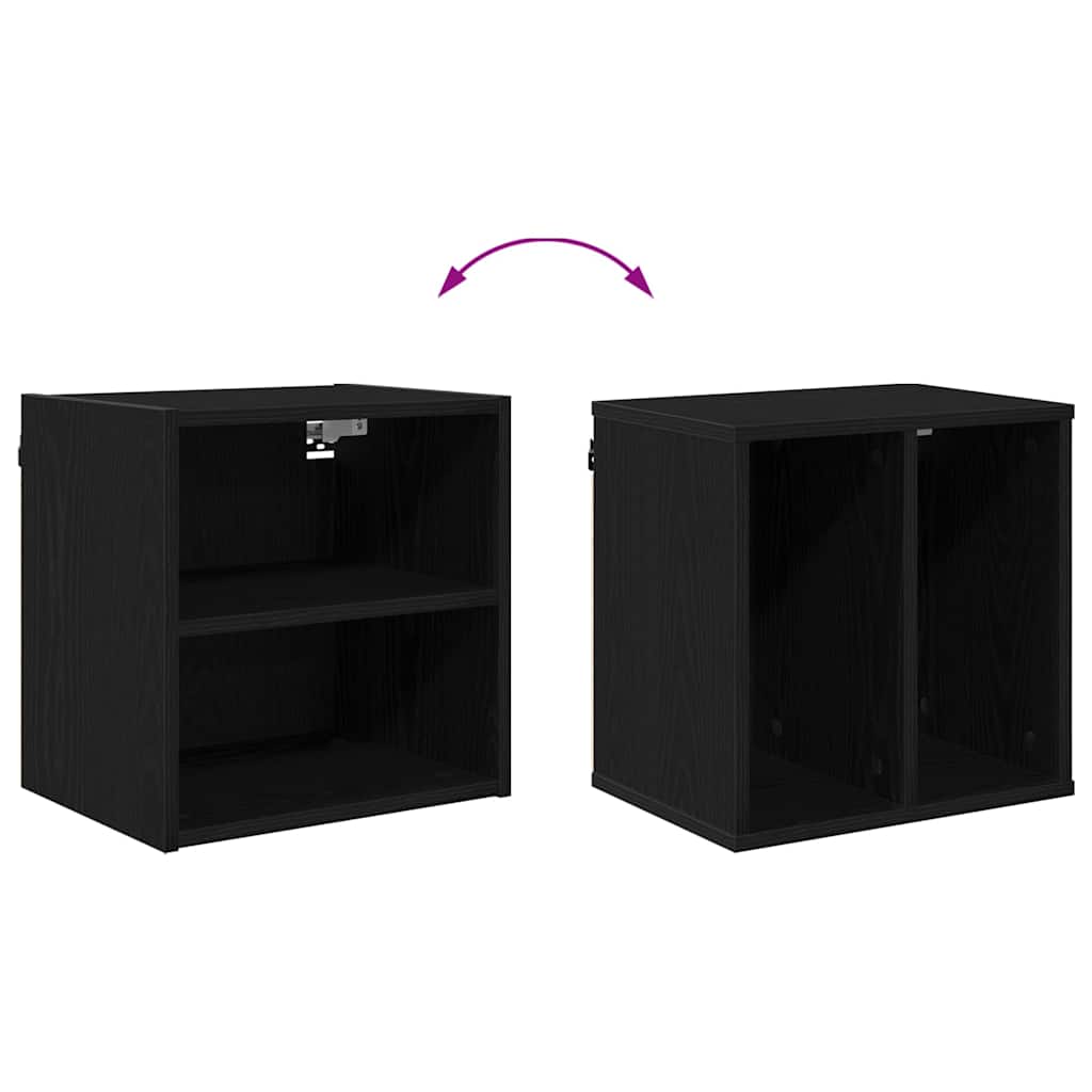 Dulap suspendat cu raft Riga Stejar Negru 40 x 29,5 x 40 cm — imaginea 11
