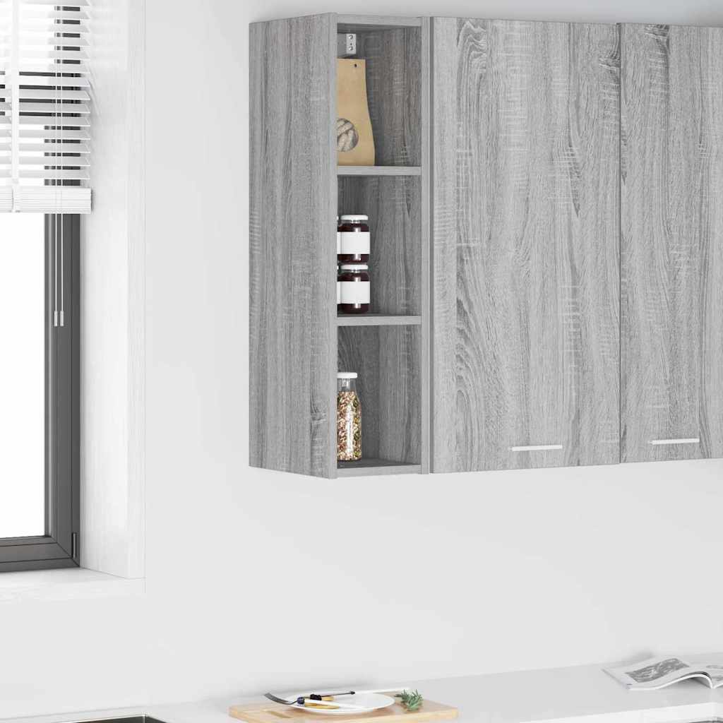 Dulap suspendat Riga Gri Sonoma 20 x 29,5 x 80 cm Lemn compozit — imaginea 2