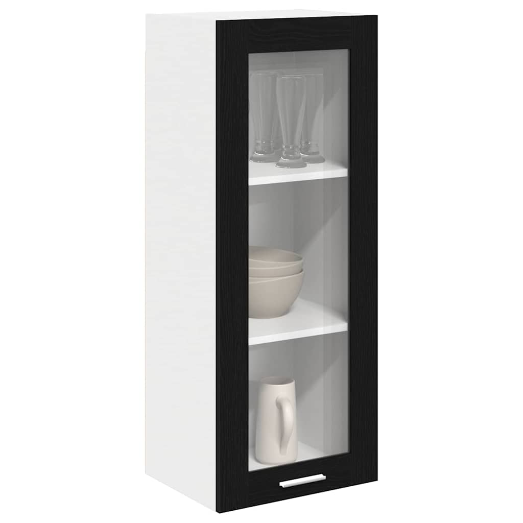 Dulap suspendat cu raft Riga Stejar Negru 40 x 31 x 100 cm — imaginea 4