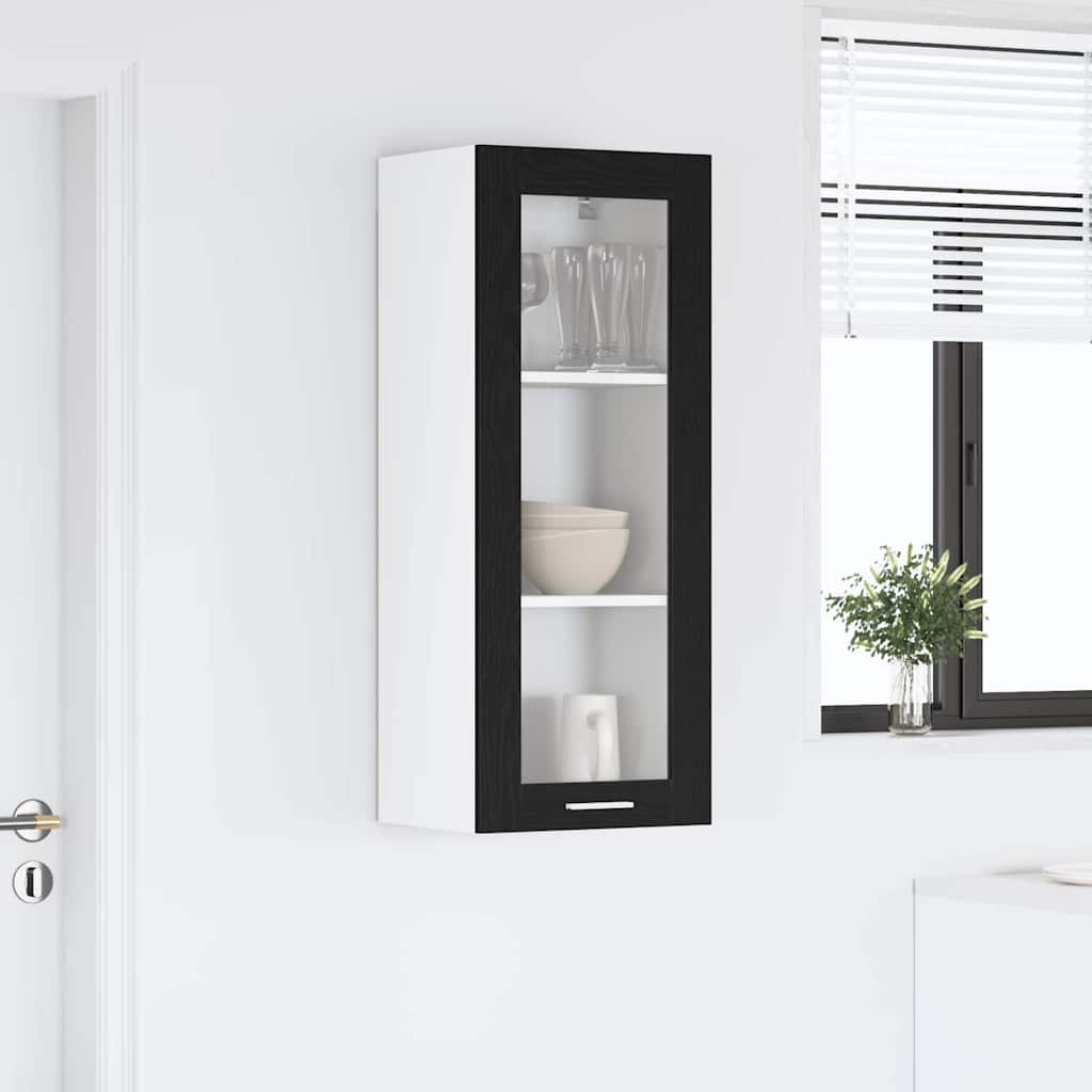 Dulap suspendat cu raft Riga Stejar Negru 40 x 31 x 100 cm — imaginea 5