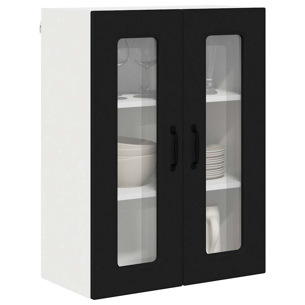 Dulap suspendat de bucatarie cu raft Negru 60 x 31 x 80 cm — imaginea 4
