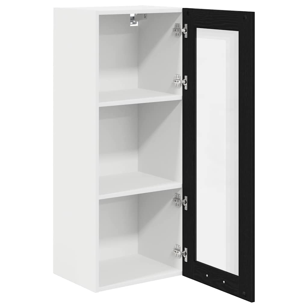 Dulap suspendat cu raft Riga Stejar Negru 40 x 31 x 100 cm — imaginea 6