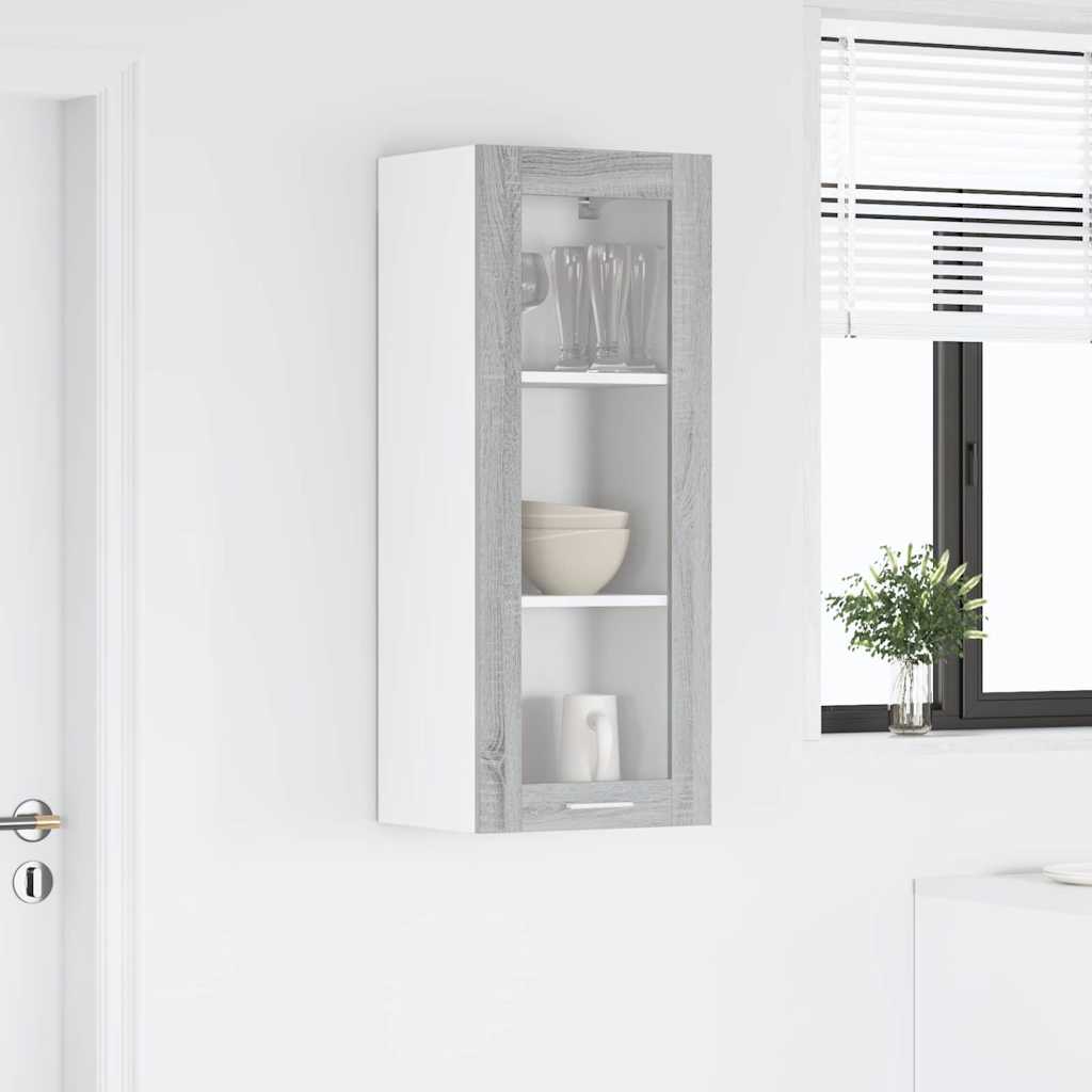 Dulap suspendat Riga Gri Sonoma 40 x 31 x 100 cm Lemn compozit — imaginea 5