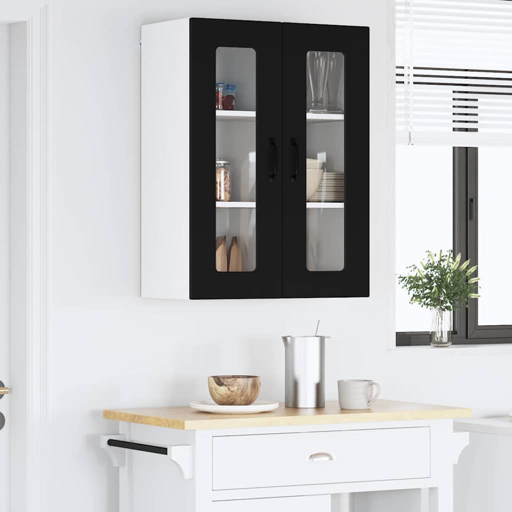 Dulap suspendat de bucatarie cu raft Negru 60 x 31 x 80 cm — imaginea 5