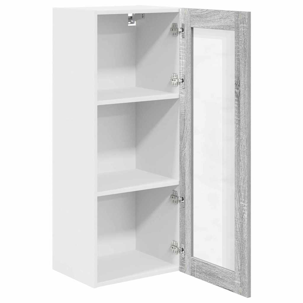 Dulap suspendat Riga Gri Sonoma 40 x 31 x 100 cm Lemn compozit — imaginea 6