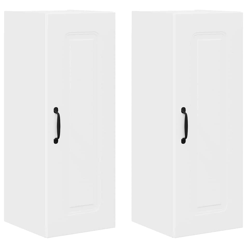 Dulap suspendat de bucatarie cu raft 2 pcs Alb 30 x 31 x 80 cm
