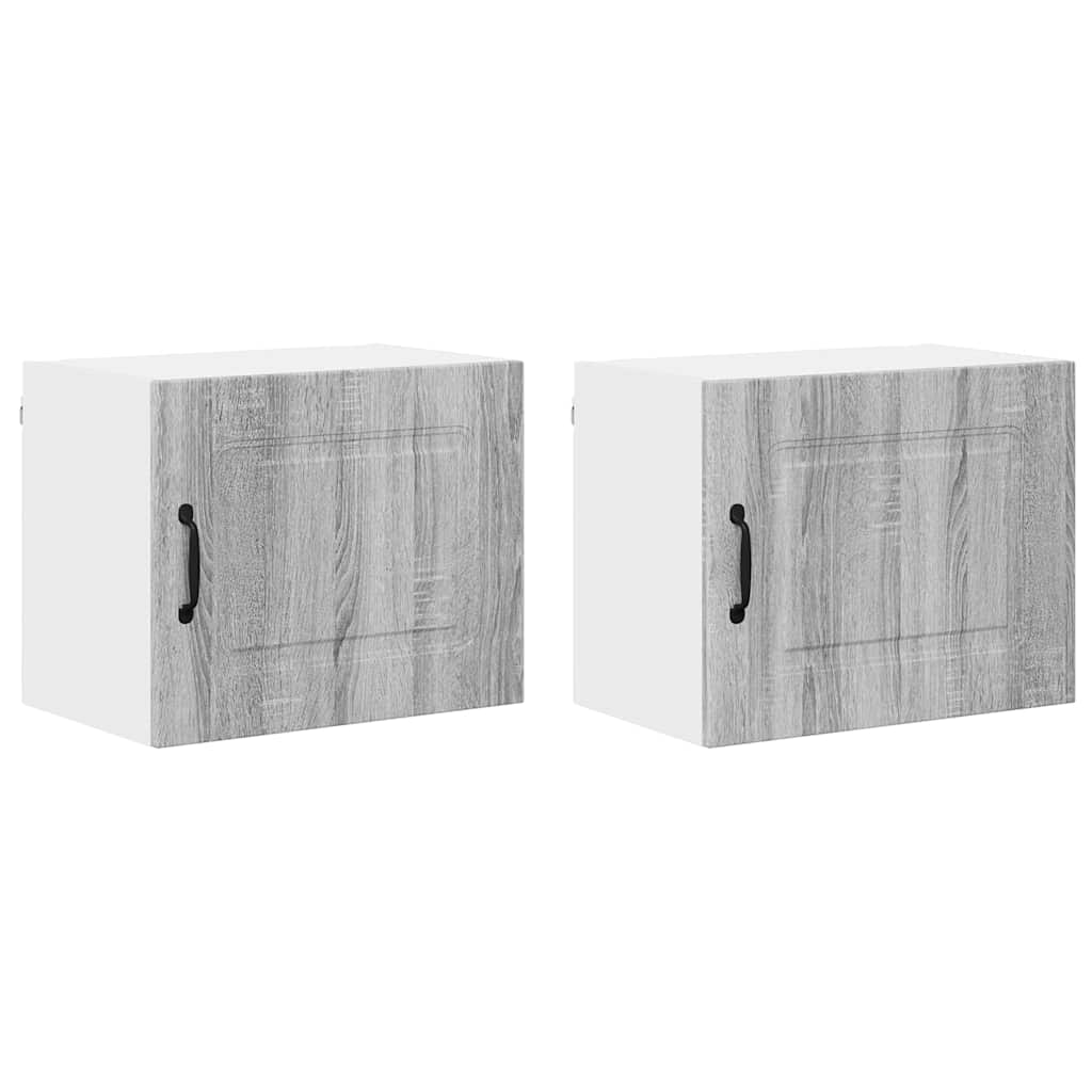 Dulap suspendat de bucatarie 2 pcs Gri Sonoma 50 x 31 x 40 cm