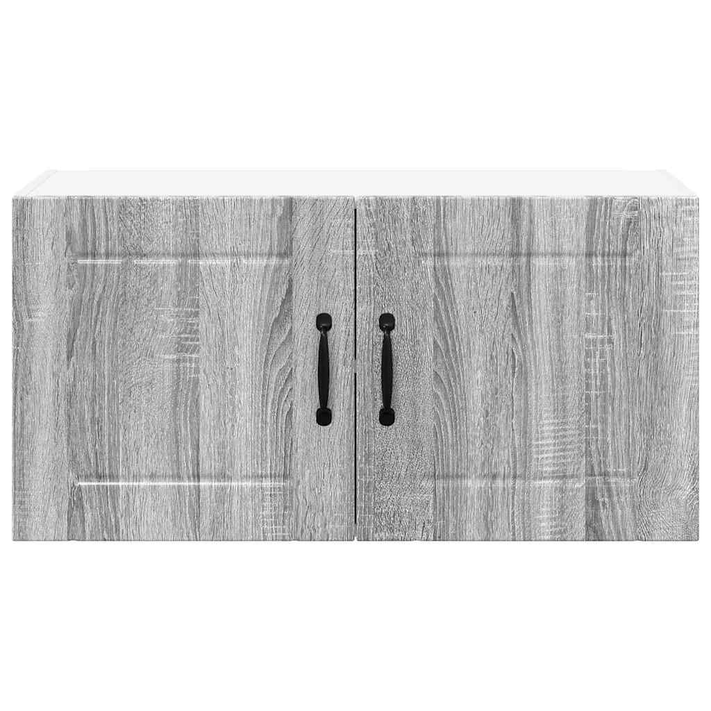 Dulap suspendat de bucatarie cu raft Gri Sonoma 80 x 31 x 40 cm — imaginea 7