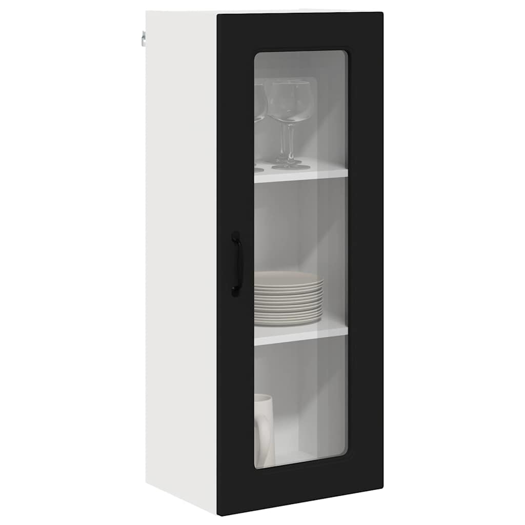 Dulap suspendat de bucatarie cu raft Negru 40 x 31 x 100 cm — imaginea 4
