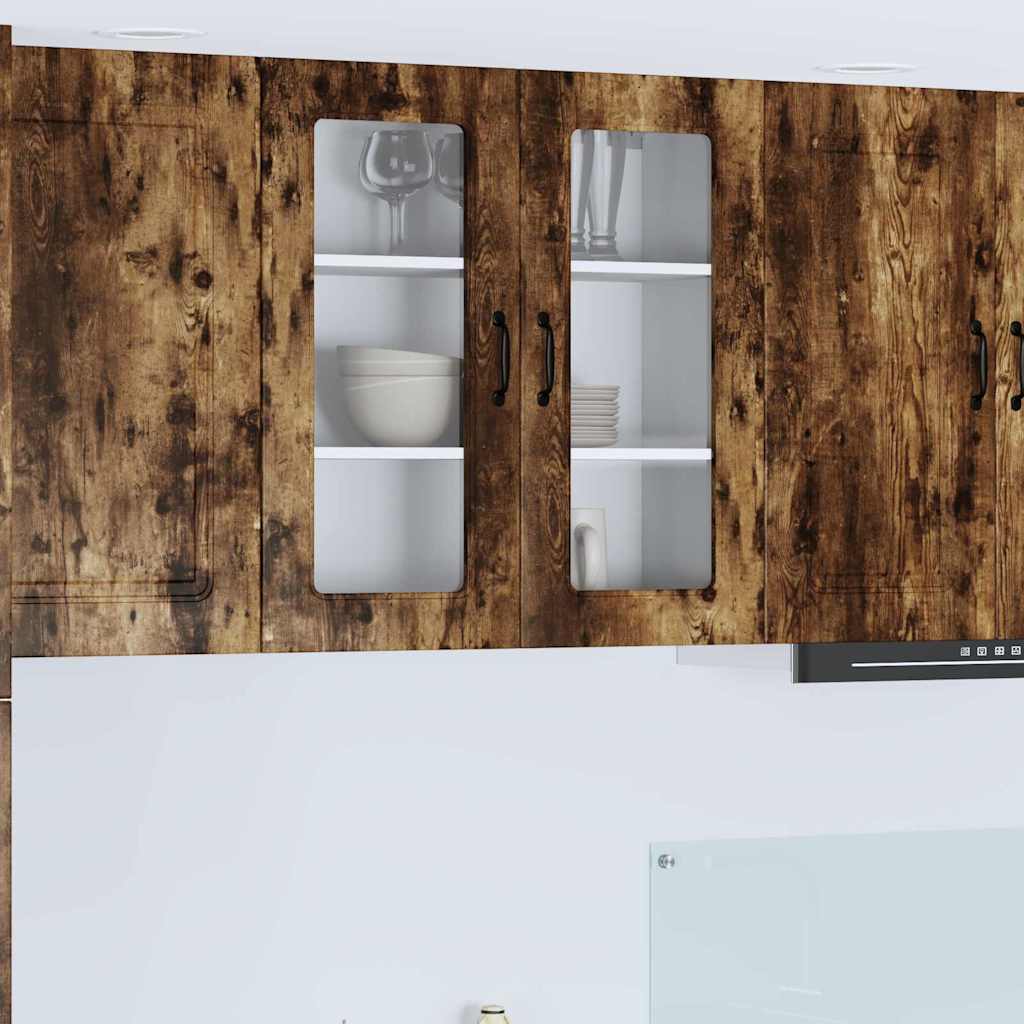 Dulap suspendat de bucatarie Stejar fumuriu 80 x 31 x 80 cm — imaginea 2