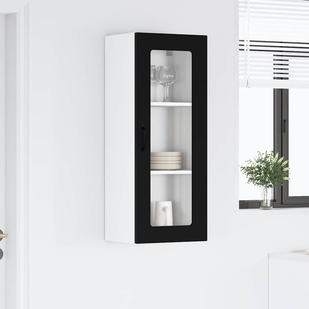 Dulap suspendat de bucatarie cu raft Negru 40 x 31 x 100 cm — imaginea 5