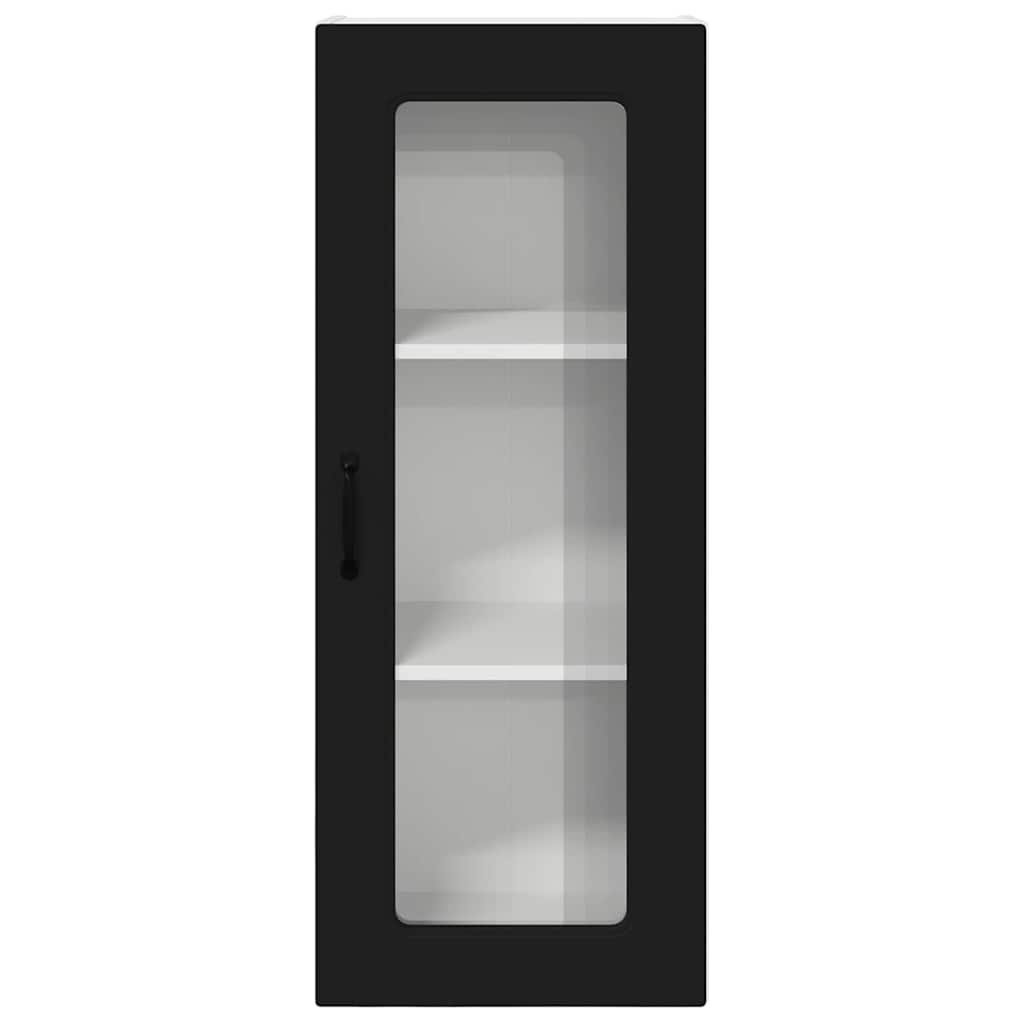 Dulap suspendat de bucatarie cu raft Negru 40 x 31 x 100 cm — imaginea 7