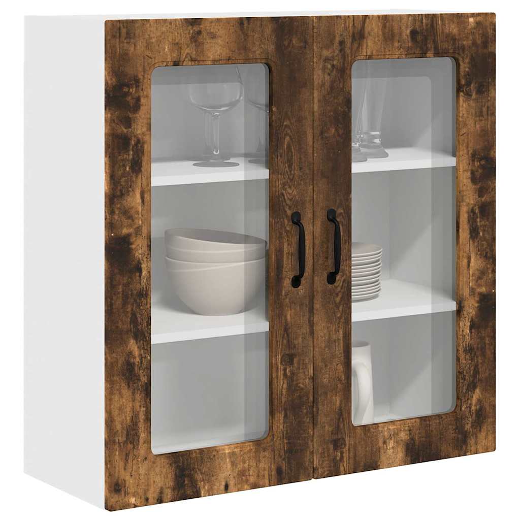 Dulap suspendat de bucatarie Stejar fumuriu 80 x 31 x 80 cm — imaginea 4