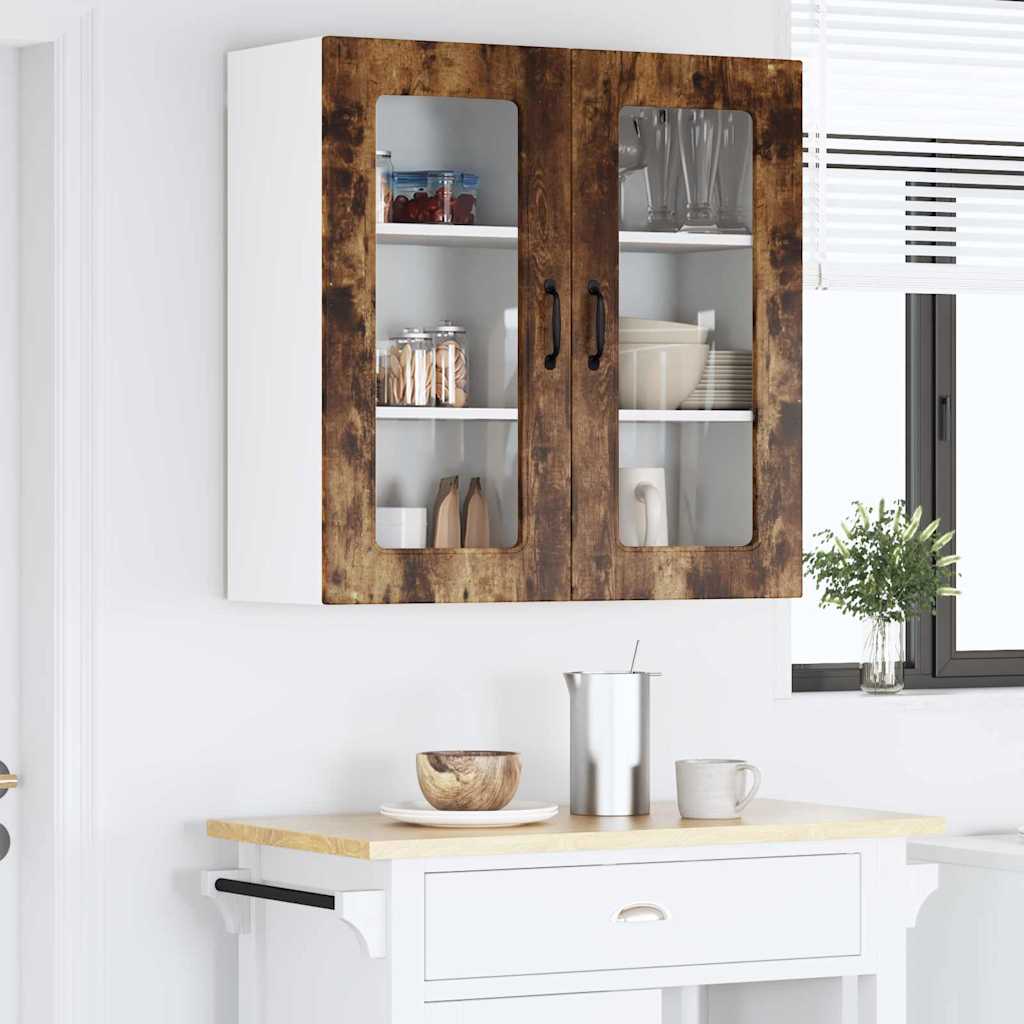Dulap suspendat de bucatarie Stejar fumuriu 80 x 31 x 80 cm — imaginea 5