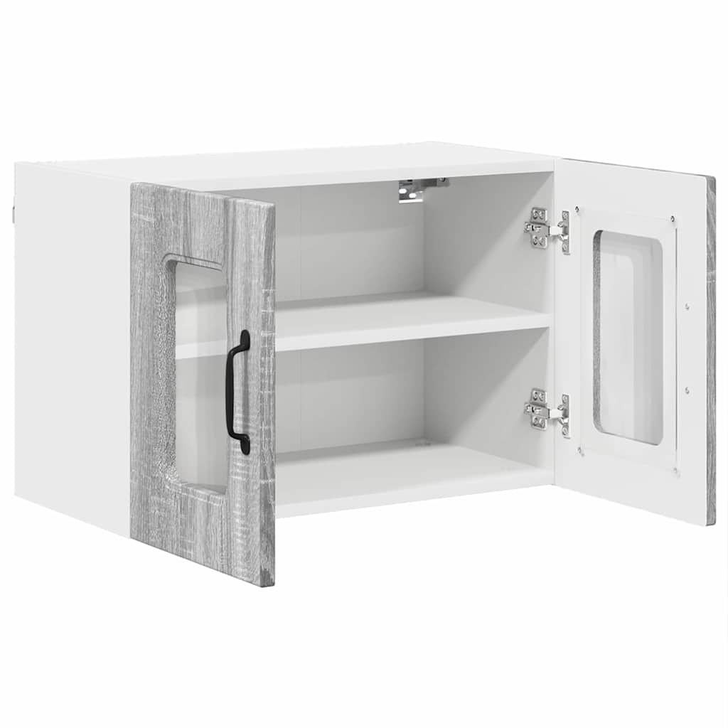 Dulap suspendat de bucatarie 2 pcs Gri Sonoma 60 x 31 x 40 cm — imaginea 7
