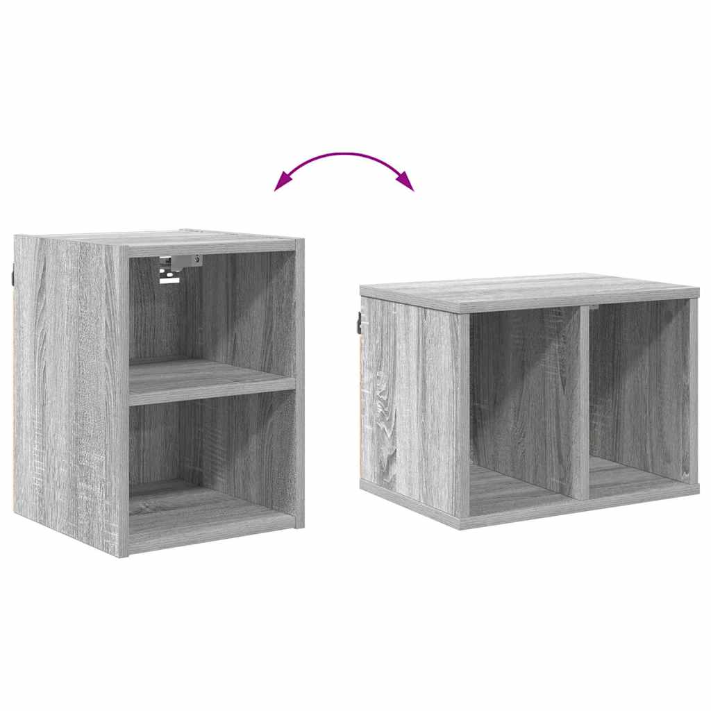 Dulap suspendat Riga Gri Sonoma 30 x 29,5 x 40 cm Lemn compozit — imaginea 11