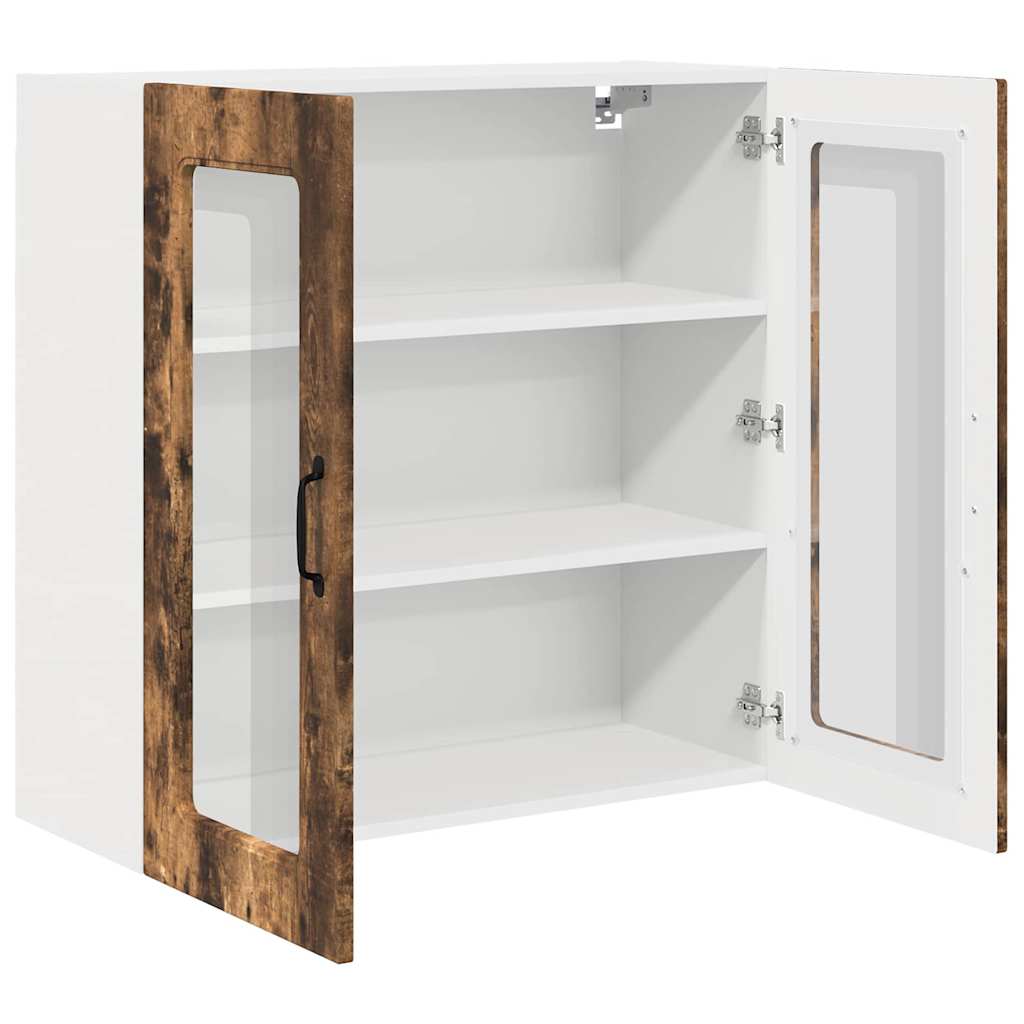 Dulap suspendat de bucatarie Stejar fumuriu 80 x 31 x 80 cm — imaginea 6