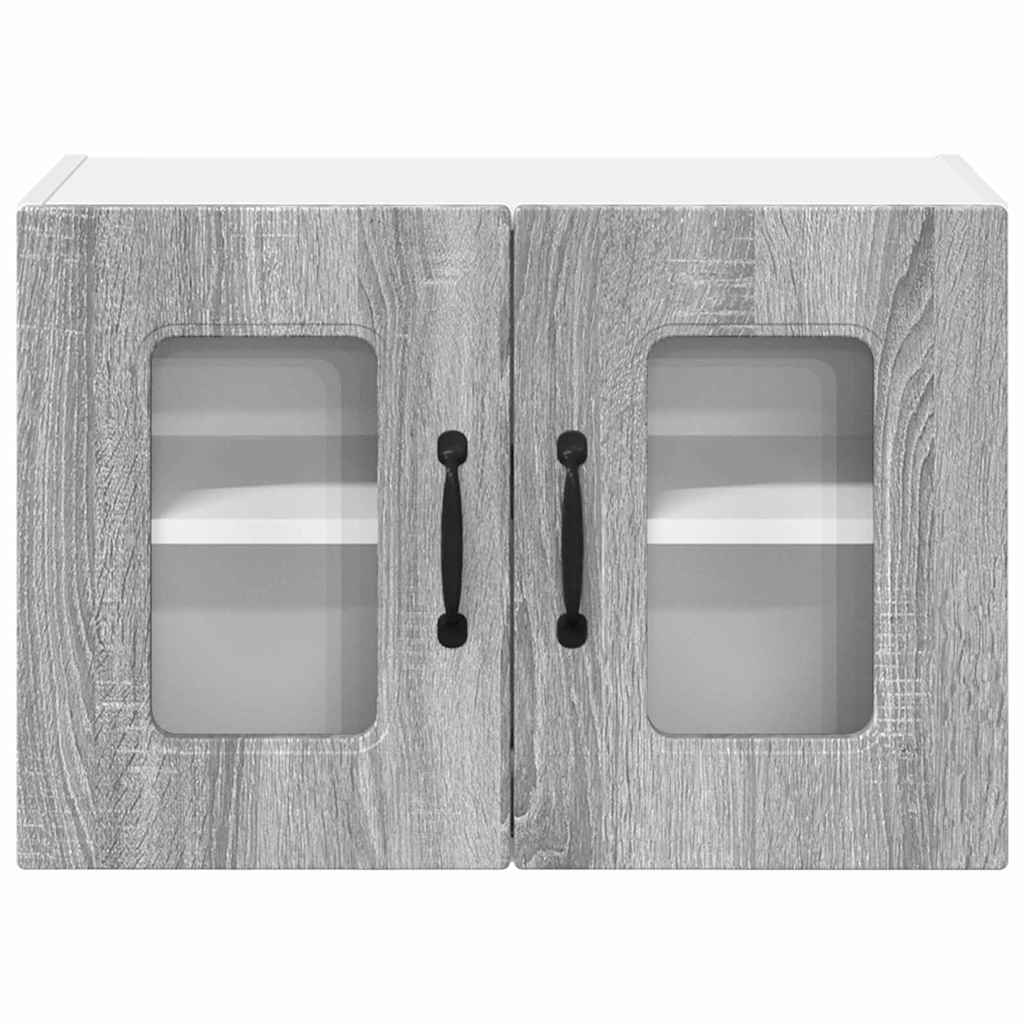 Dulap suspendat de bucatarie 2 pcs Gri Sonoma 60 x 31 x 40 cm — imaginea 8