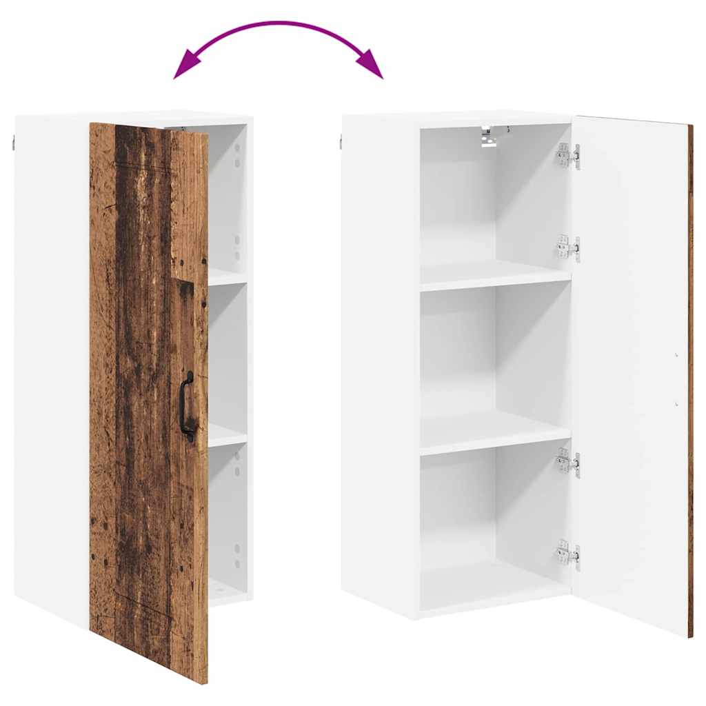 Dulap suspendat de bucatarie cu usa Lemn Vechi 40 x 31 x 100 cm — imaginea 12