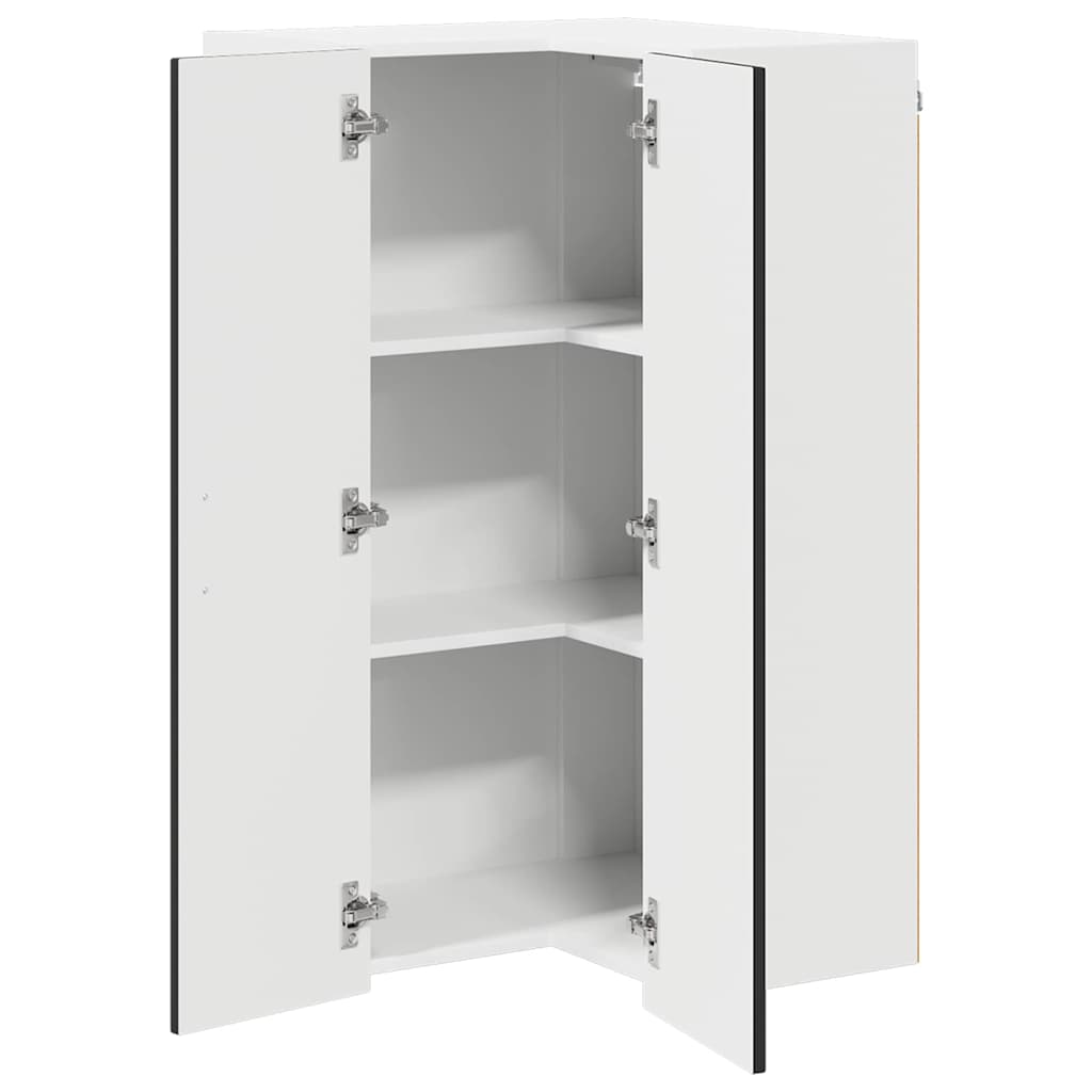 Dulap suspendat de bucatarie cu raft Negru 57 x 57 x 100 cm — imaginea 6