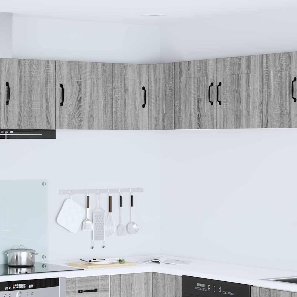 Dulap suspendat de bucatarie cu raft Gri Sonoma 57 x 57 x 40 cm — imaginea 2