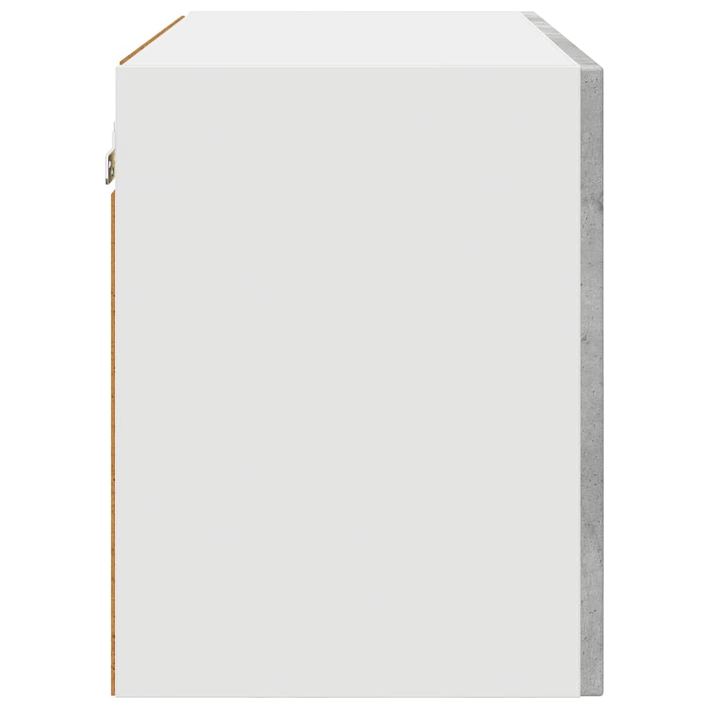 Dulap suspendat de bucatarie cu raft cu usa 2 pcs Gri din beton — imaginea 9