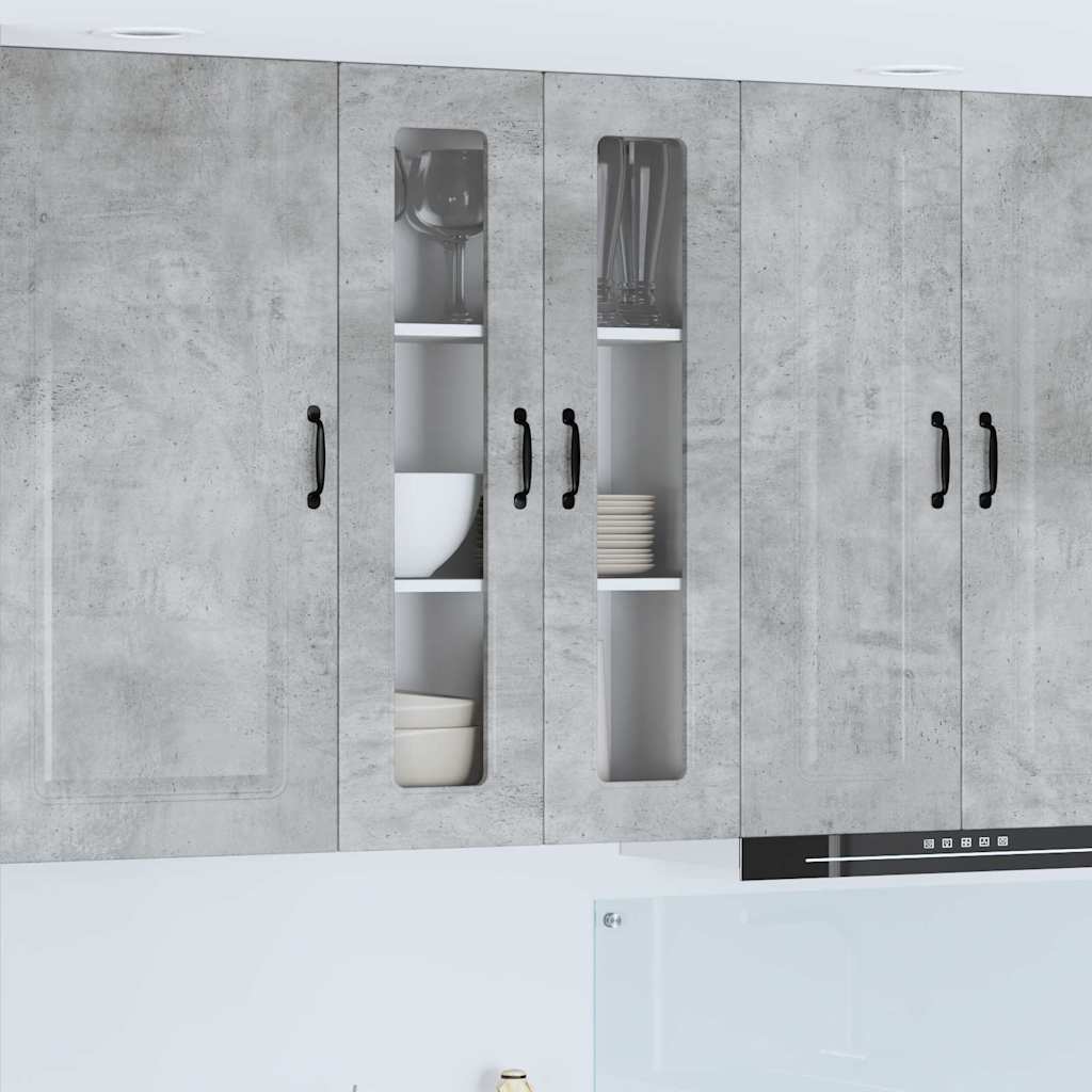 Dulap suspendat de bucatarie Gri din beton 60 x 31 x 100 cm — imaginea 2