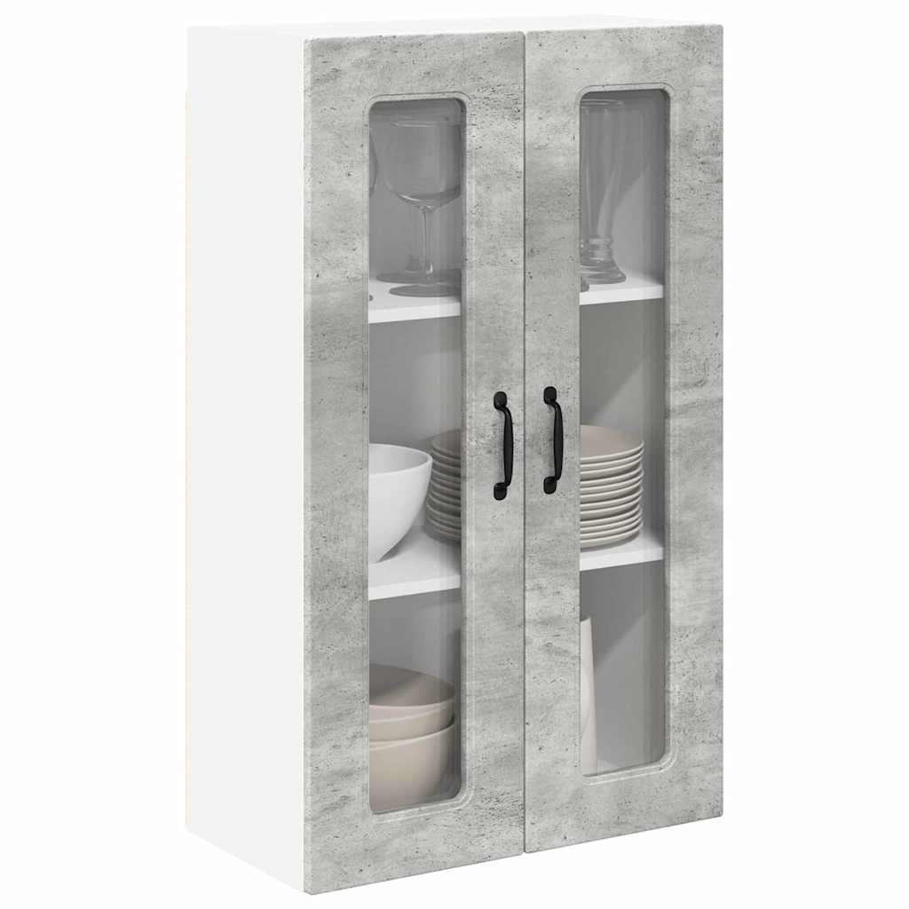 Dulap suspendat de bucatarie Gri din beton 60 x 31 x 100 cm — imaginea 4