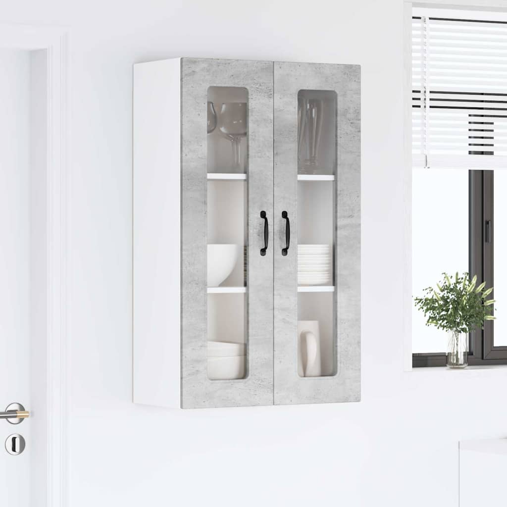 Dulap suspendat de bucatarie Gri din beton 60 x 31 x 100 cm — imaginea 5