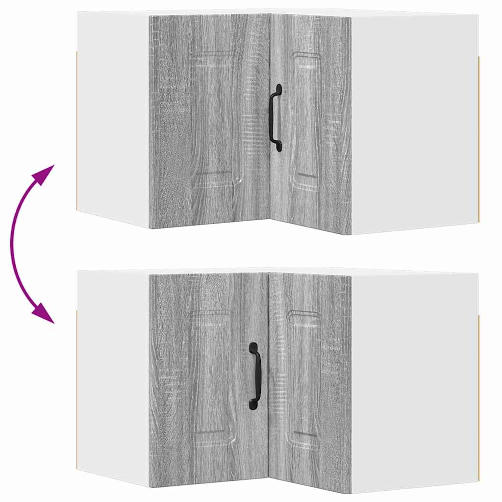 Dulap suspendat de bucatarie cu raft Gri Sonoma 57 x 57 x 40 cm — imaginea 12
