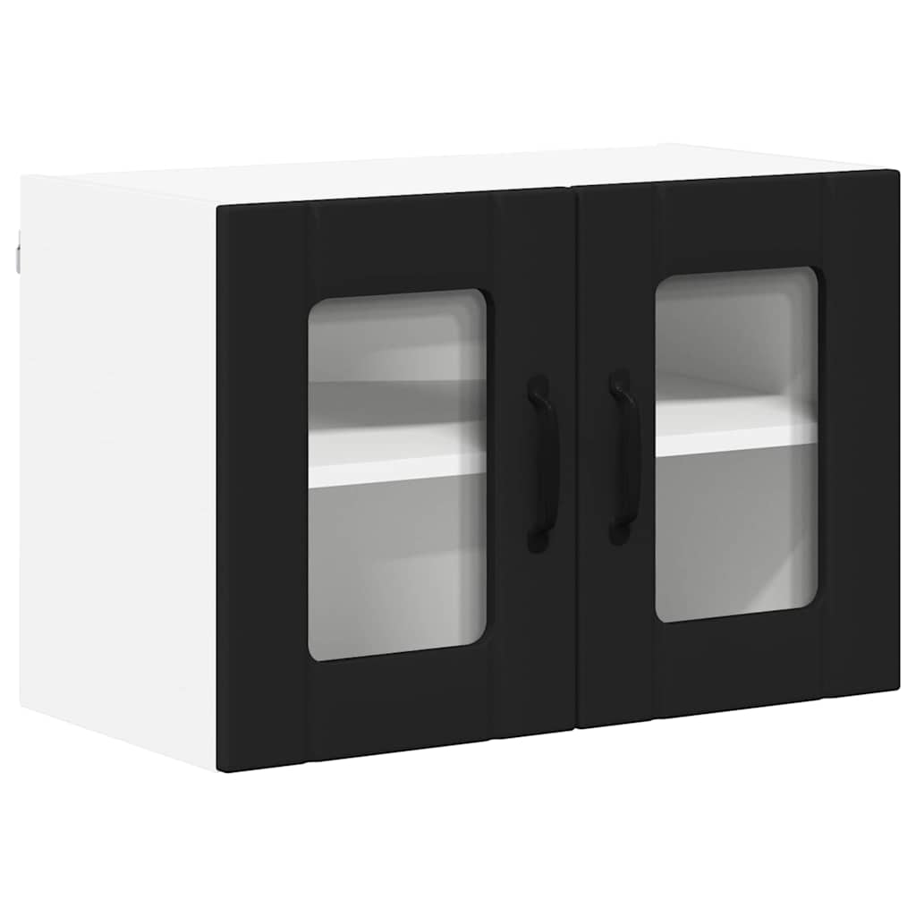 Dulap suspendat de bucatarie cu raft Negru 60 x 31 x 40 cm