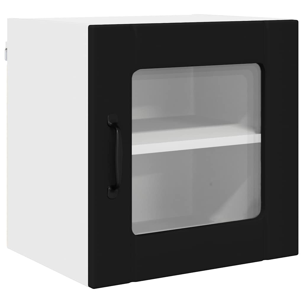 Dulap suspendat de bucatarie cu raft Negru 40 x 31 x 40 cm