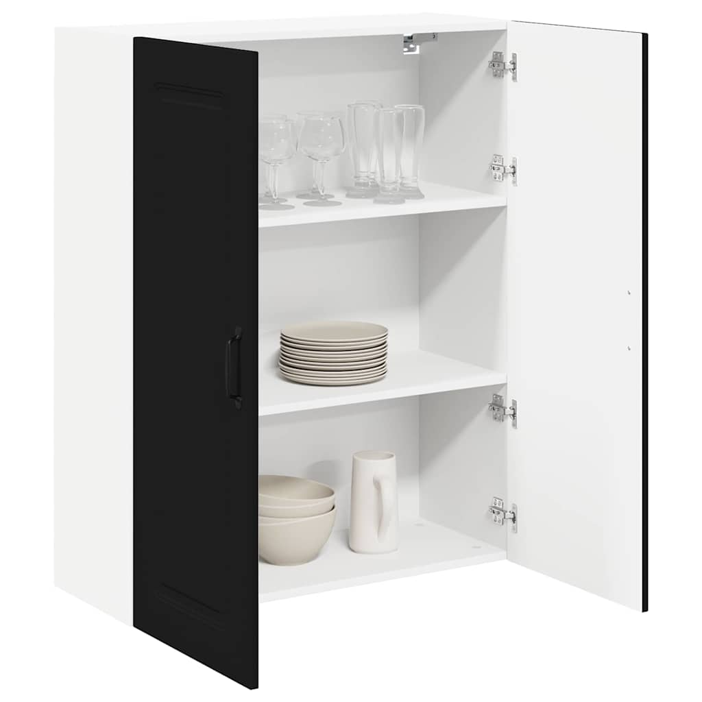 Dulap suspendat de bucatarie cu raft Negru 80 x 31 x 100 cm — imaginea 4