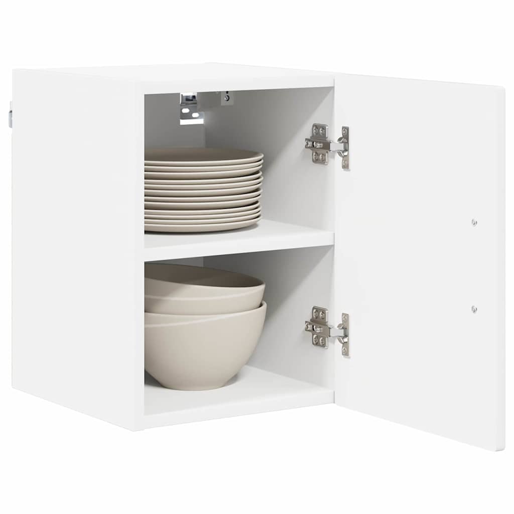 Dulap suspendat de bucatarie cu raft Alb lucios 30 x 31 x 40 cm — imaginea 4