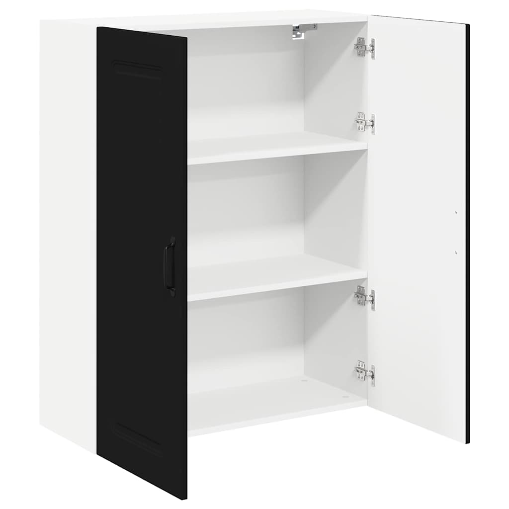 Dulap suspendat de bucatarie cu raft Negru 80 x 31 x 100 cm — imaginea 6